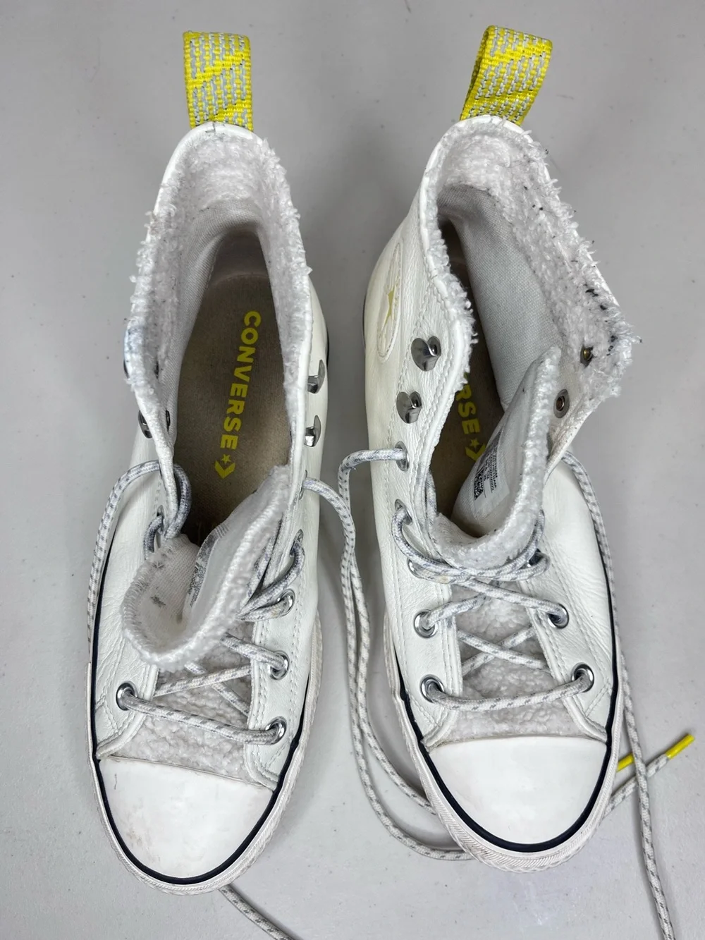 Converse Chuck Taylor All Star Lift Hi Sherpa Lined Y2K Platform Sneakers